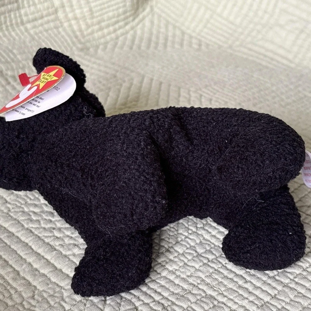 Vtg TY Beanie Baby Scottie The Terrier Black Dog 1996 PVC Pellets 4102 NWT